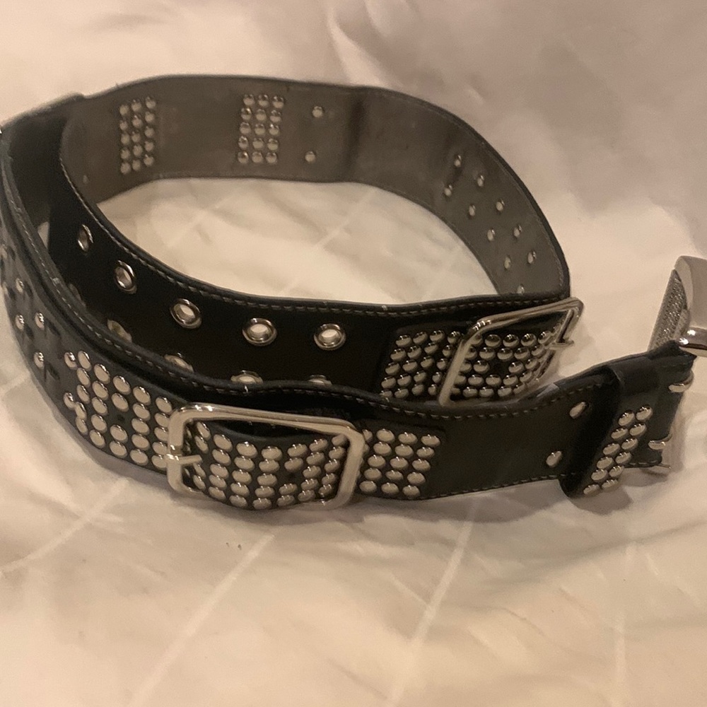 Black studded belt